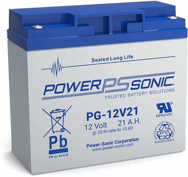 Powersonic PG-12V21 12V 21 Ah lead non-woven battery AGM VRLA