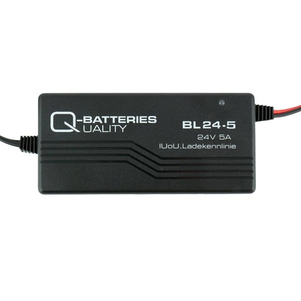Q-Batteries BL 24-5 Charger XLR plug for lead acid batteries 24V - 5A charging current IU0U chargin