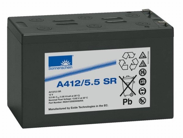 Exide Sonnenschein A412/5,5 SR 12V 5,5Ah dryfit lead-gel battery VRLA