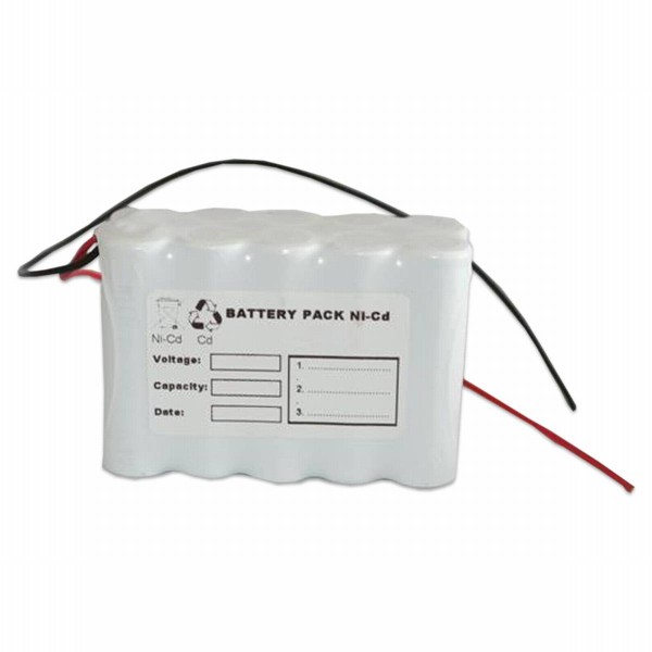 Battery pack 12V 800mAh D-Series NiCd F5x2 10xAA High Temperature Cells / Cables