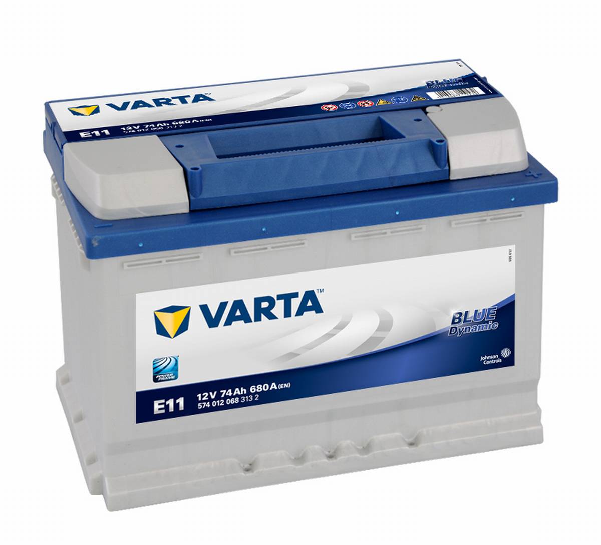 lack bench component Varta BLUE Dynamic 574 012 068 3132 E11 12V 74Ah 680A/EN car battery |  Starter batteries | Boots & Marine | Batteries by application |  Akkusys.Shop International