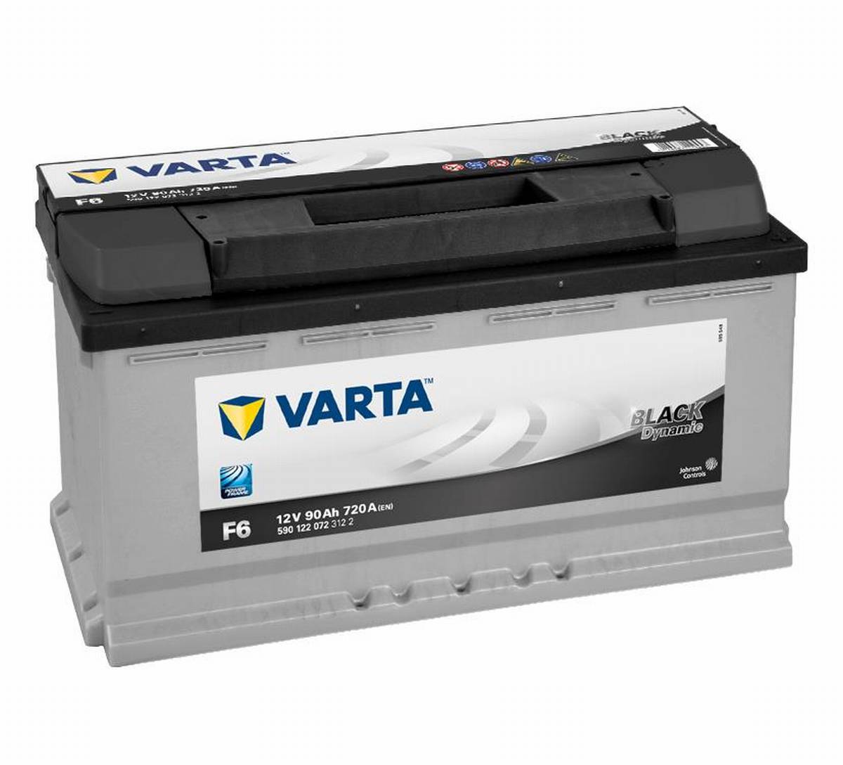 VARTA F6 Black Dynamic 12V 90Ah 720A Autobatterie 590 122 072, Starterbatterie, Boot, Batterien für