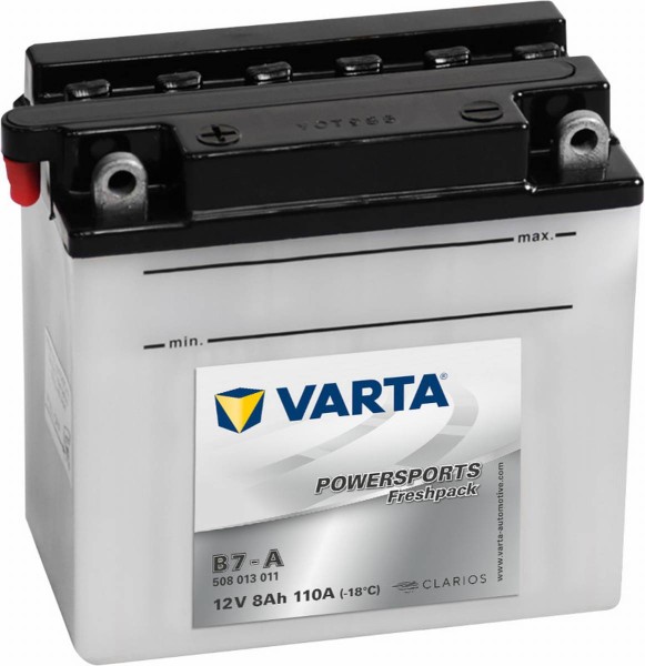 Varta Powersports Freshpack B7-A Motorcycle Battery 508013011 12V 8Ah 110A