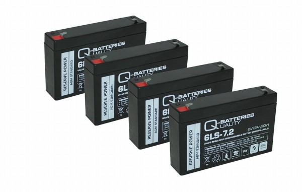 Replacement battery for Effekta UPS system MTD series with 7,2Ah 4 pcs.