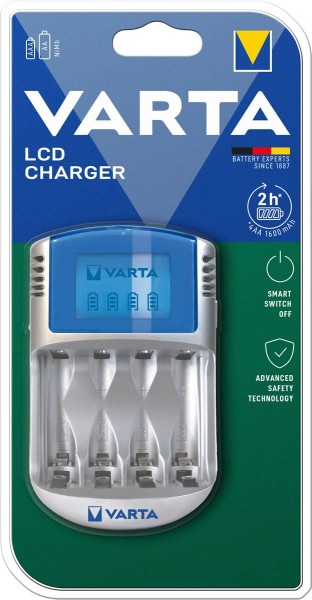 Varta USB Ladegerät 12V LCD Charger für AA und AAA Akkus