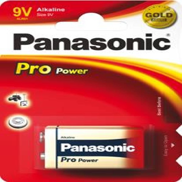 Panasonic Pro Power 6LR61 9V Block Alkaline Battery (pack of 1)
