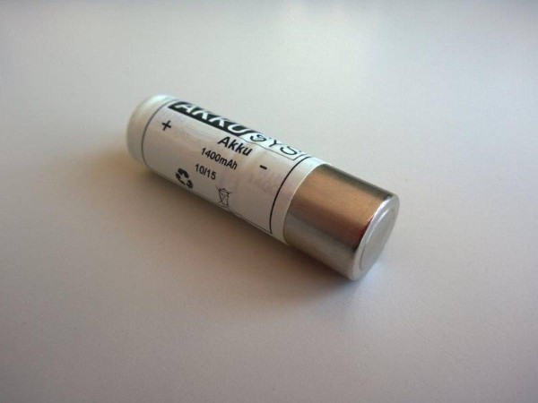 Spare battery for electric toothbrush 2,4V 1400mAh NiMH Minus blank 1/2