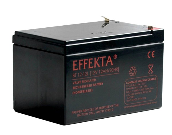 Effekta BT 12-12 / 12V 12Ah lead acid battery / lead fleece battery AGM VRLA