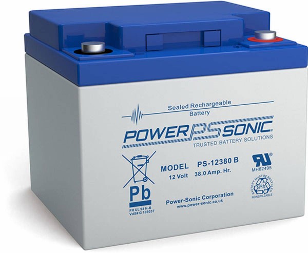 Powersonic 12V 38Ah lead fleece battery AGM VRLA PS 12380 VdS