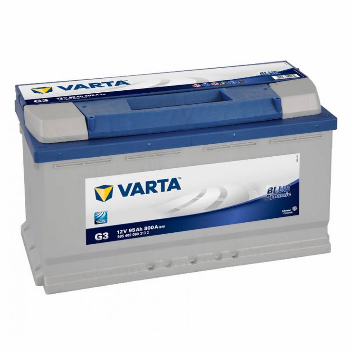 Blauwe plek Nachtvlek heet Varta BLUE Dynamic 595 402 080 3132 G3 12V 95Ah 800A/EN car battery |  Starter batteries | Boots & Marine | Batteries by application |  Akkusys.Shop International