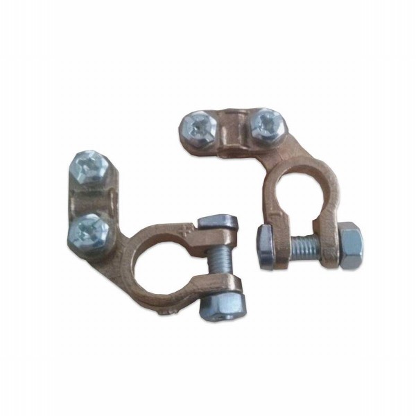 Battery terminals / pole terminals angled for Automotive posts (pair)