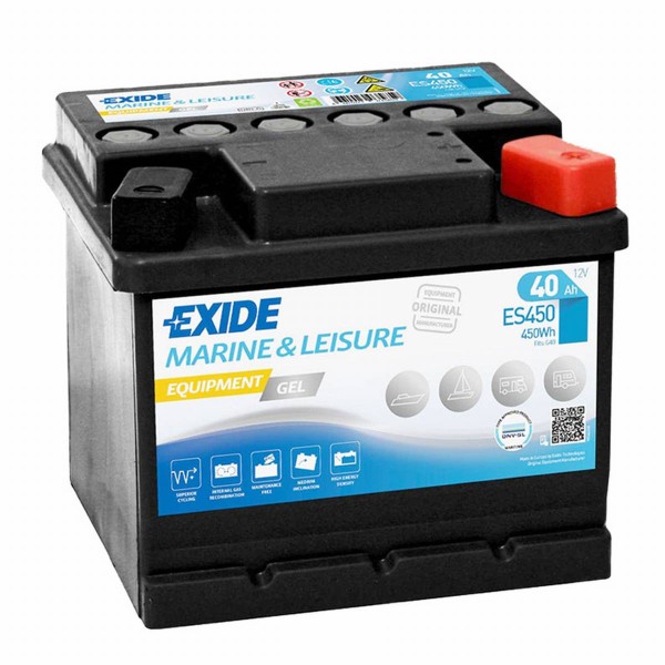 Exide ES 450 (replaces G40) 12V 56Ah lead gel battery VRLA