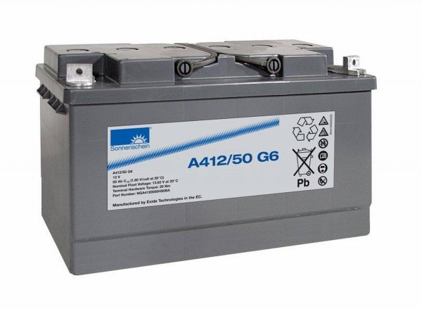 Exide Sonnenschein A412/50 G6 12V 50Ah dryfit lead-gel battery VRLA