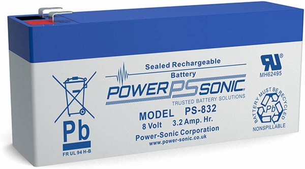 Powersonic 8V 3,2Ah lead fleece battery AGM PS 832