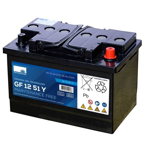 Exide Sonnenschein GF 12 051 Y 1 dryfit lead gel traction battery 12V 51Ah (5h) VRLA