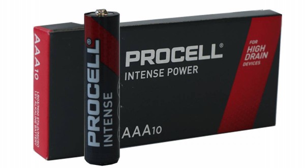 Duracell Procell Alkaline Intense Power LR3 AAA Battery MN 2400, 1.5V 10 pcs.(box)