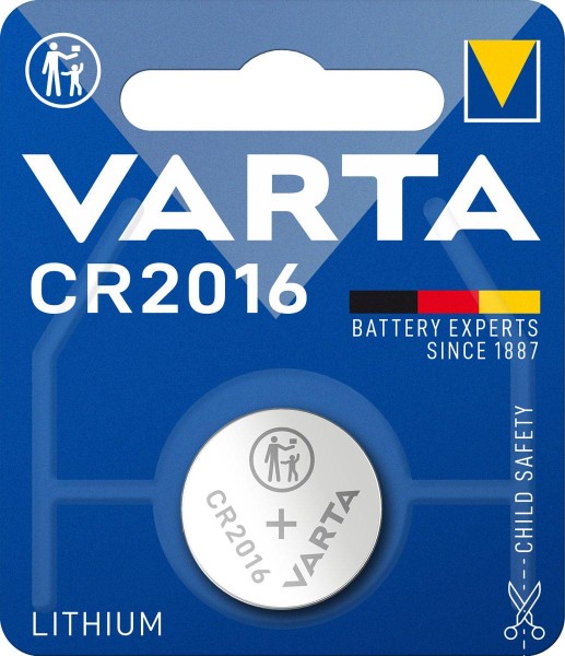 Varta Knopfzelle CR2016 Lithium 3V (1er Blister)