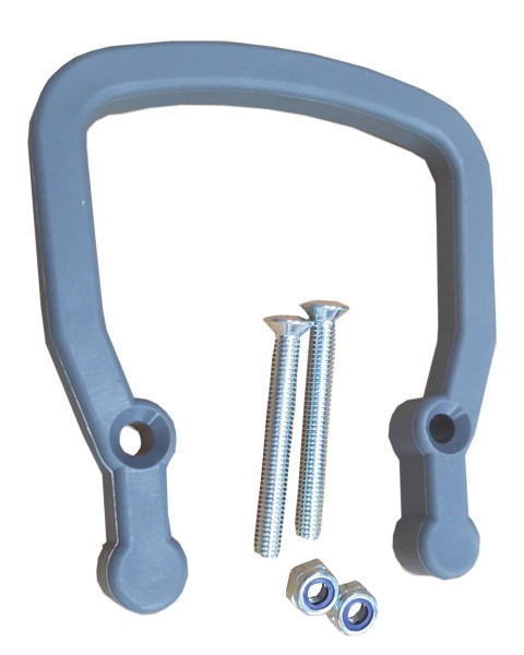 REMA DIN 160A handle, flat, with 2 screws + safety nuts