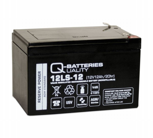 Replacement battery for Panasonic LC-RA1212PG1 12V 12 Ah AGM battery VdS
